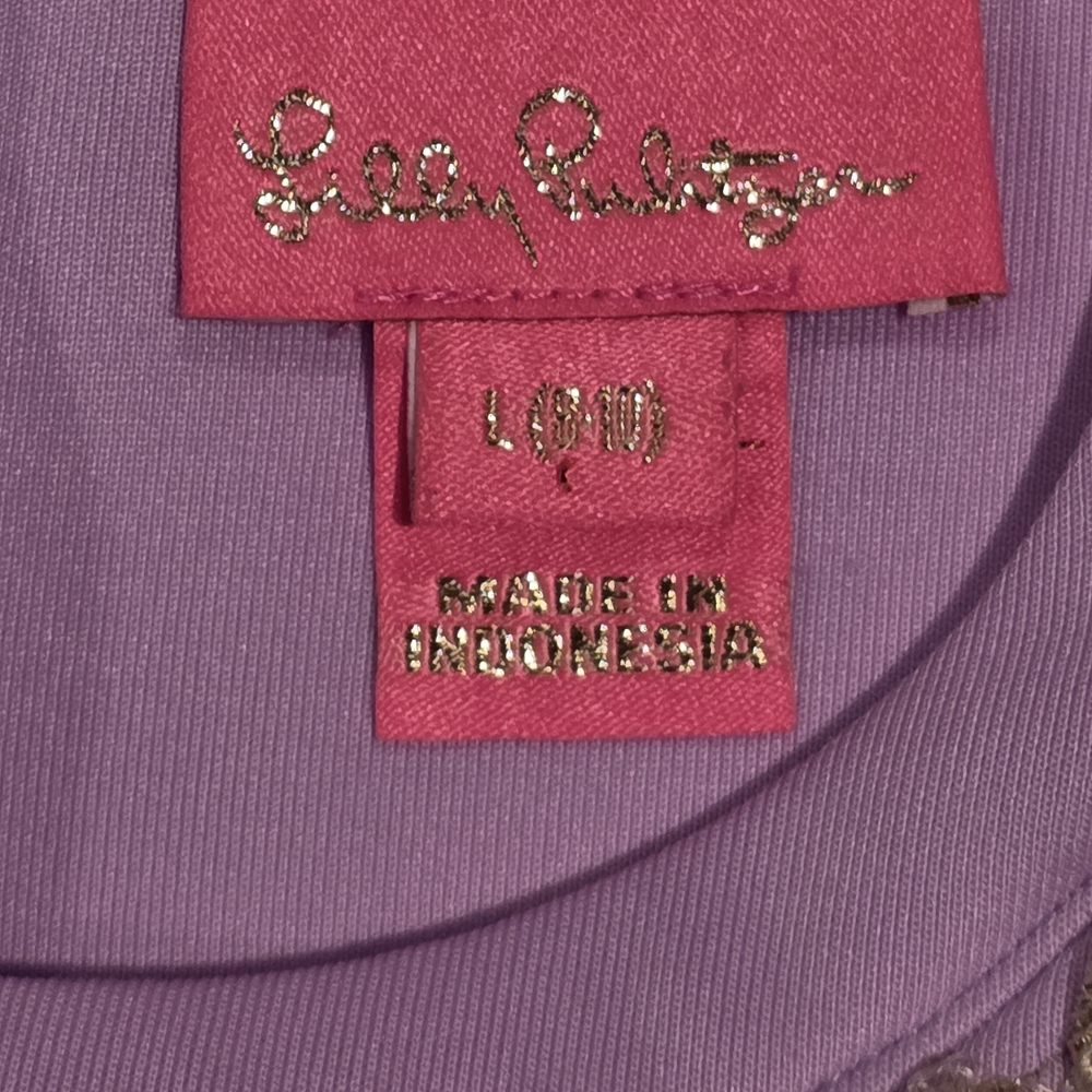Lilly Pulitzer Evelyn Lilac Dress Girls Size L 8-10 - Picture 3 of 3